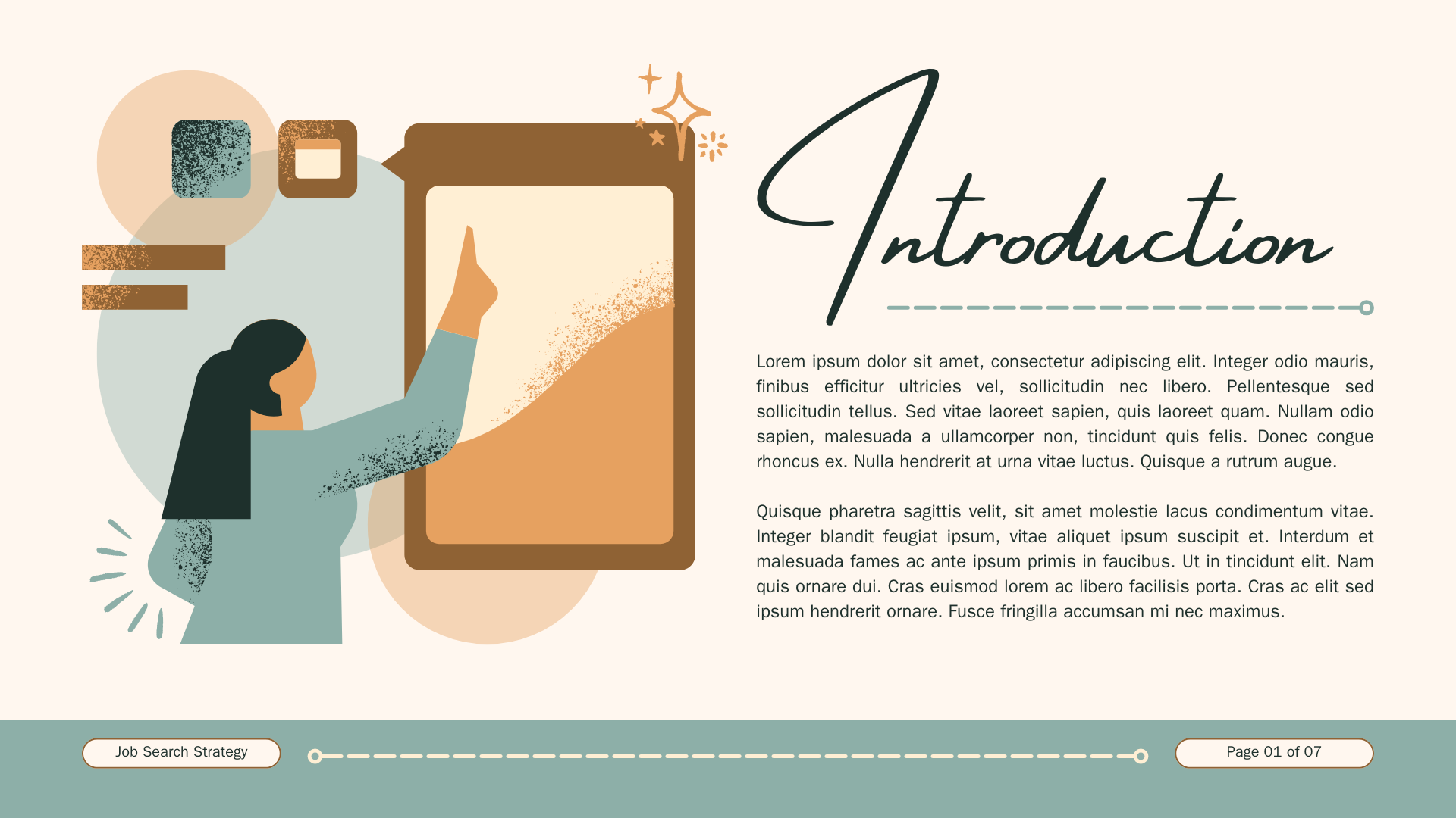 Tosca and Brown Minimalist Illustrated Job Search Strategy Presentation