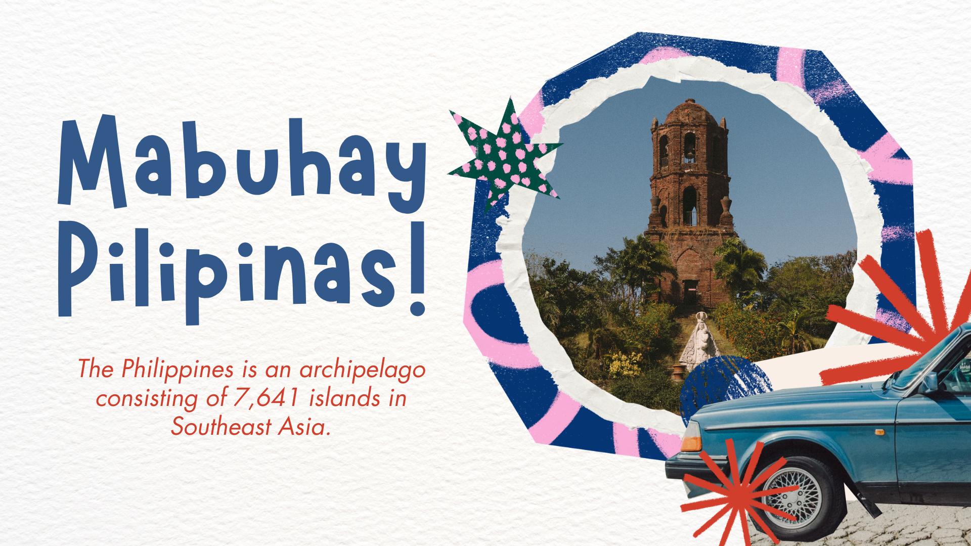 Colorful Vibrant Scrapbook Philippines Travel Presentation