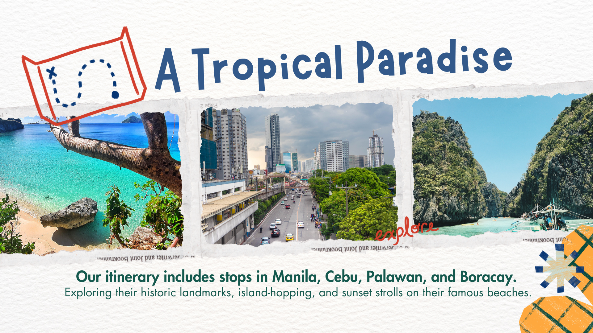 Colorful Vibrant Scrapbook Philippines Travel Presentation