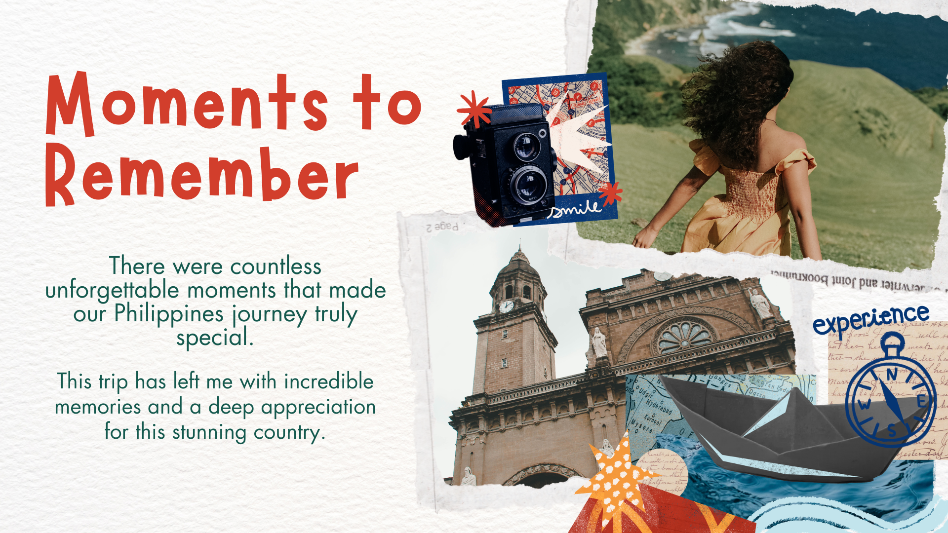 Colorful Vibrant Scrapbook Philippines Travel Presentation