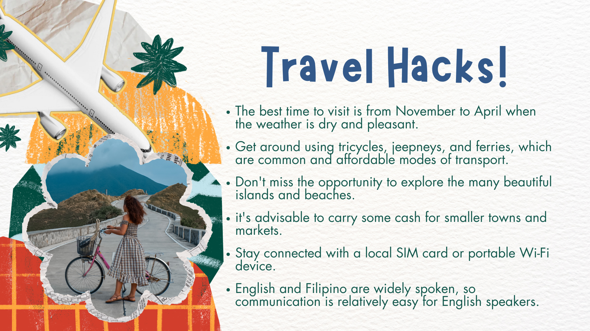 Colorful Vibrant Scrapbook Philippines Travel Presentation