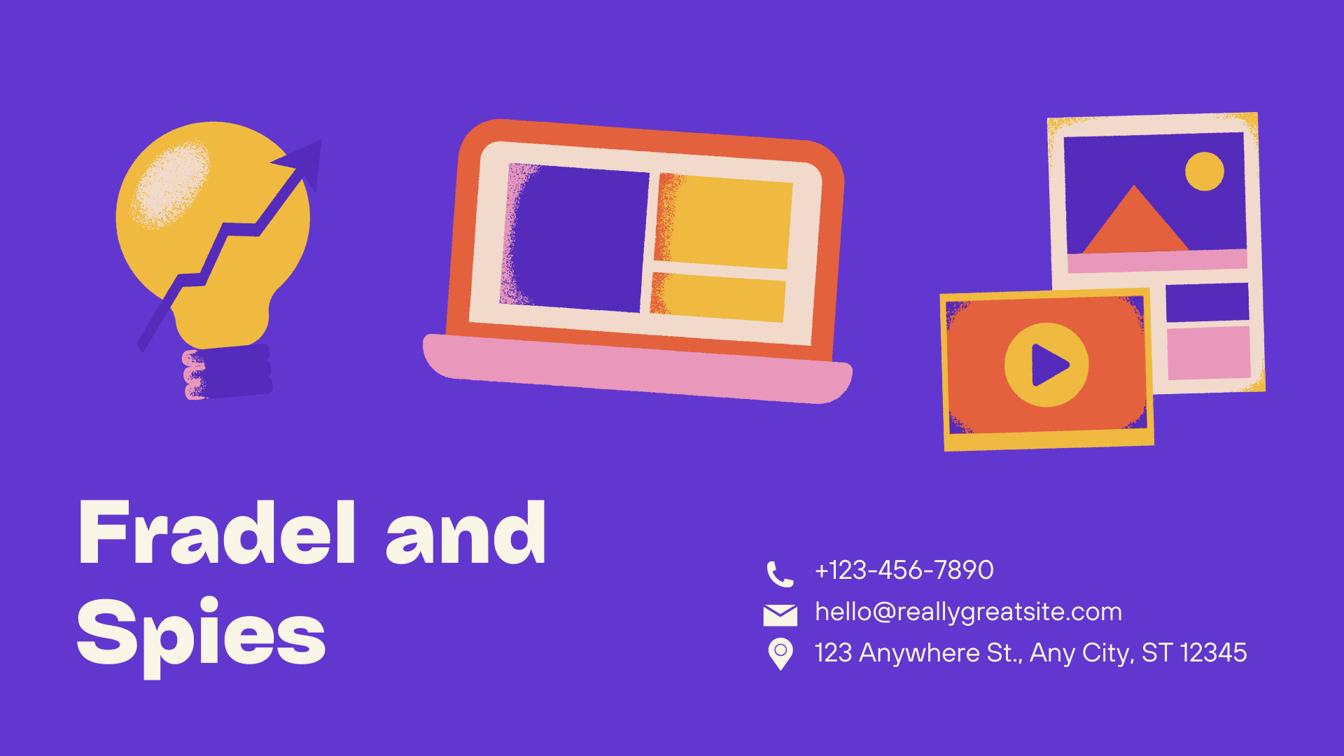 Cream Colorful Illustration Social Media Optimization Presentation