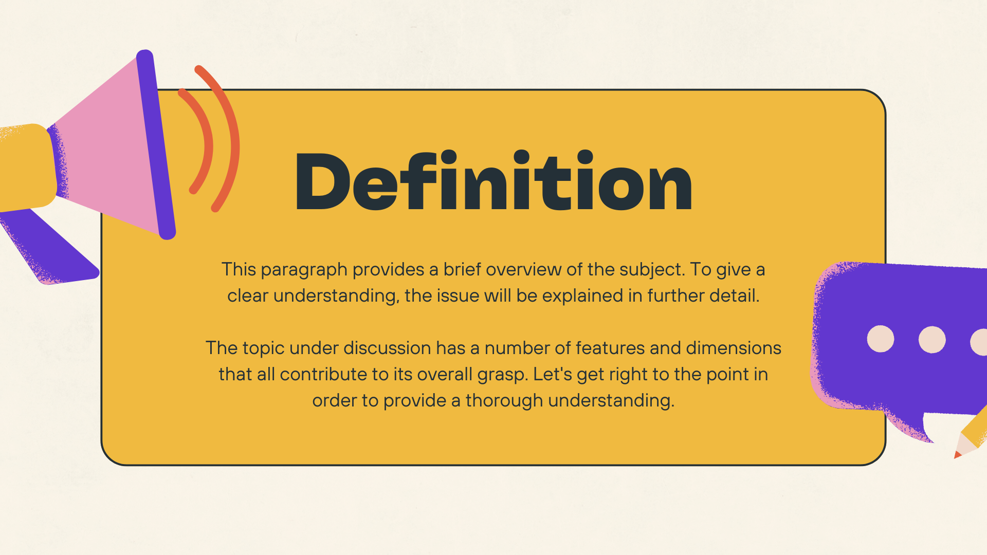 Cream Colorful Illustration Social Media Optimization Presentation