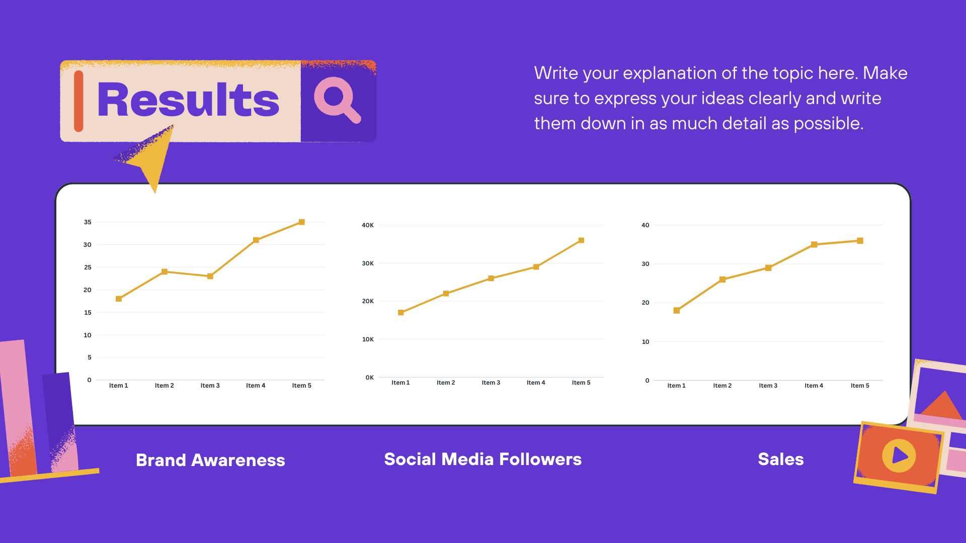 Cream Colorful Illustration Social Media Optimization Presentation