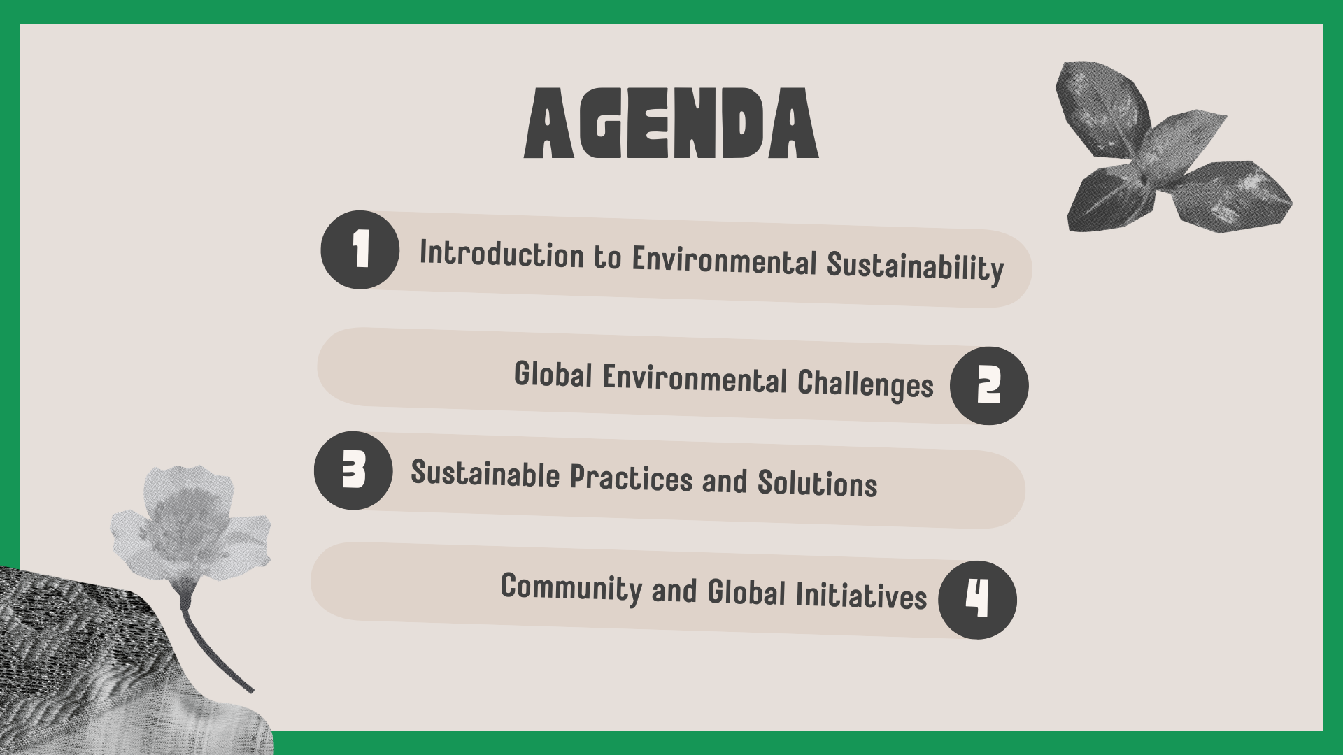 Green Geometric Modern Textured Environmental Sustainability Campaign Presentation