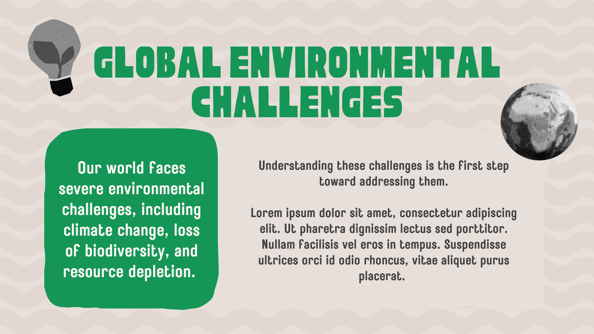 Green Geometric Modern Textured Environmental Sustainability Campaign Presentation