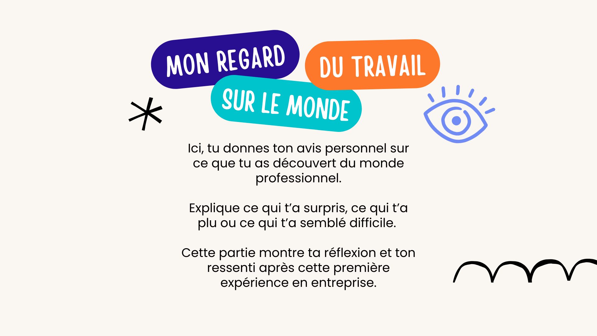 Rapport de Stage Collège Brevet Présentation Beige Coloré Moderne Illustré