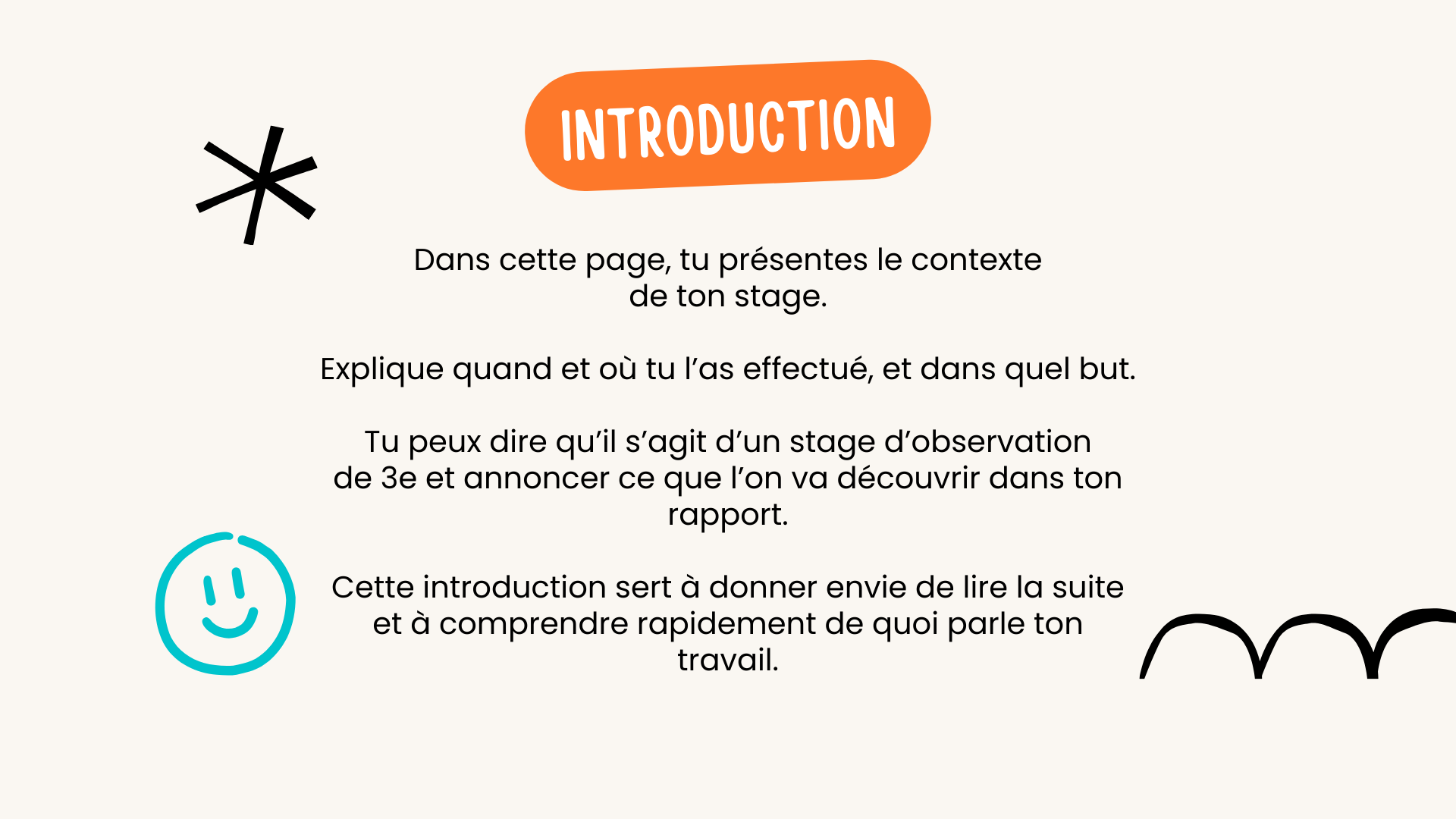 Rapport de Stage Collège Brevet Présentation Beige Coloré Moderne Illustré