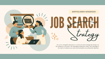 Tosca and Brown Minimalist Illustrated Job Search Strategy Presentation