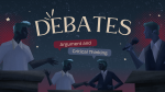 Blue and Red Illustrated Debates Presentation