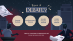 Blue and Red Illustrated Debates Presentation