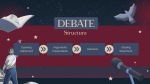 Blue and Red Illustrated Debates Presentation