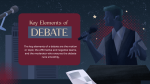 Blue and Red Illustrated Debates Presentation
