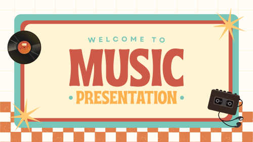 Cream and Green Illustration Music Presentation