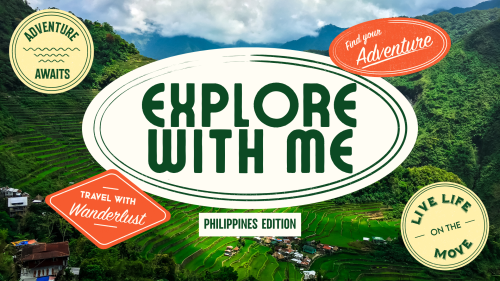 Green and Orange Playful Vintage  Philippines Travel Presentation